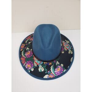 N.R. Hats 5 XXXXX Women’s Hat Size M Sombrero Mexico Cowgirl Floral Teal Fairy
